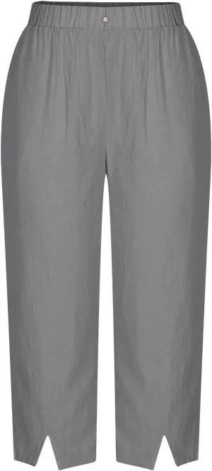 2025 Capri Linen Pants for Women Wide Leg Casual Summer Palazzo Pants High Waisted Beach Trousers with Pockets