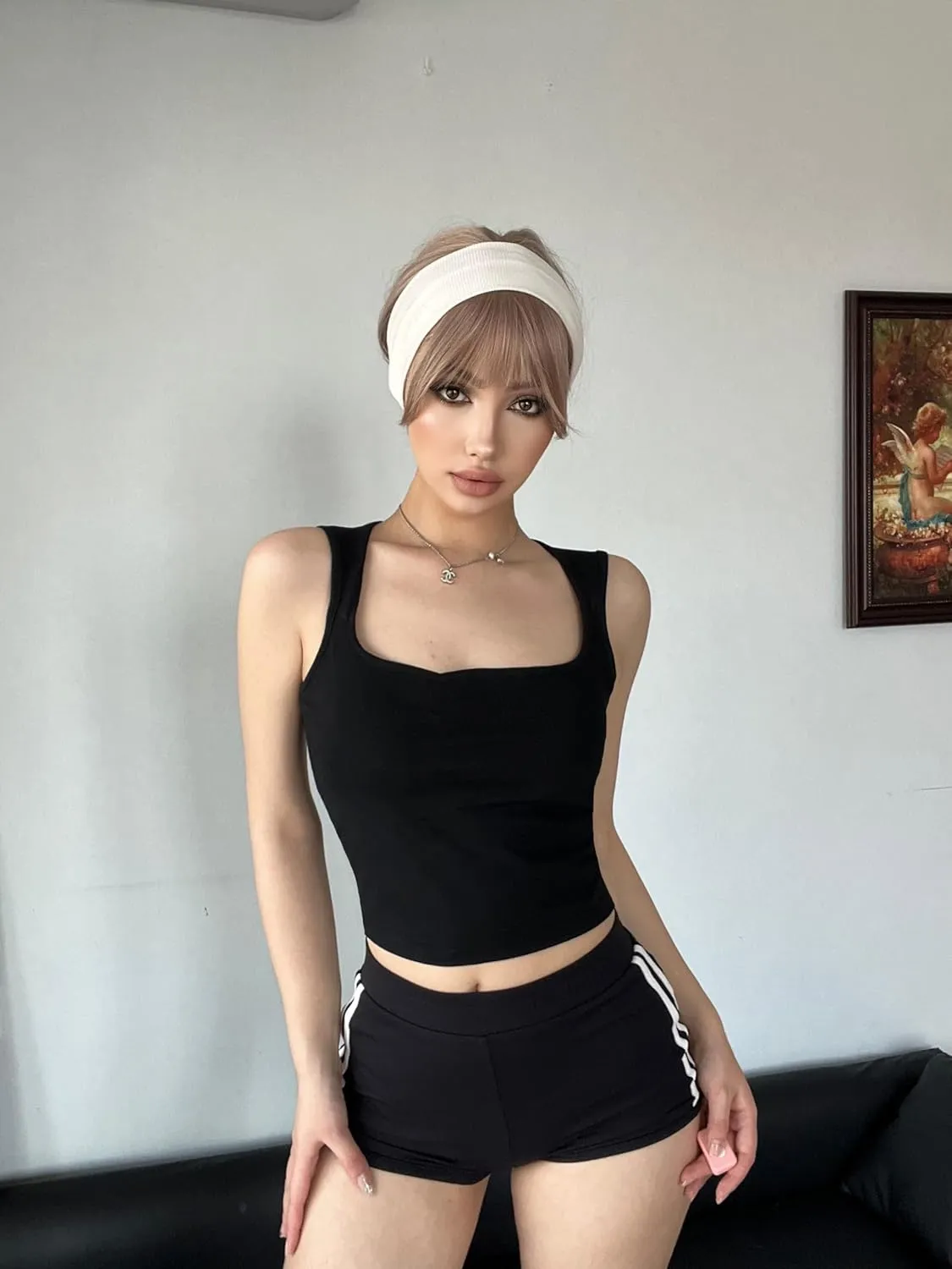 5packs Womens Y2K Slim Fit Sexy Square Neck Tank Top Going Out Vest