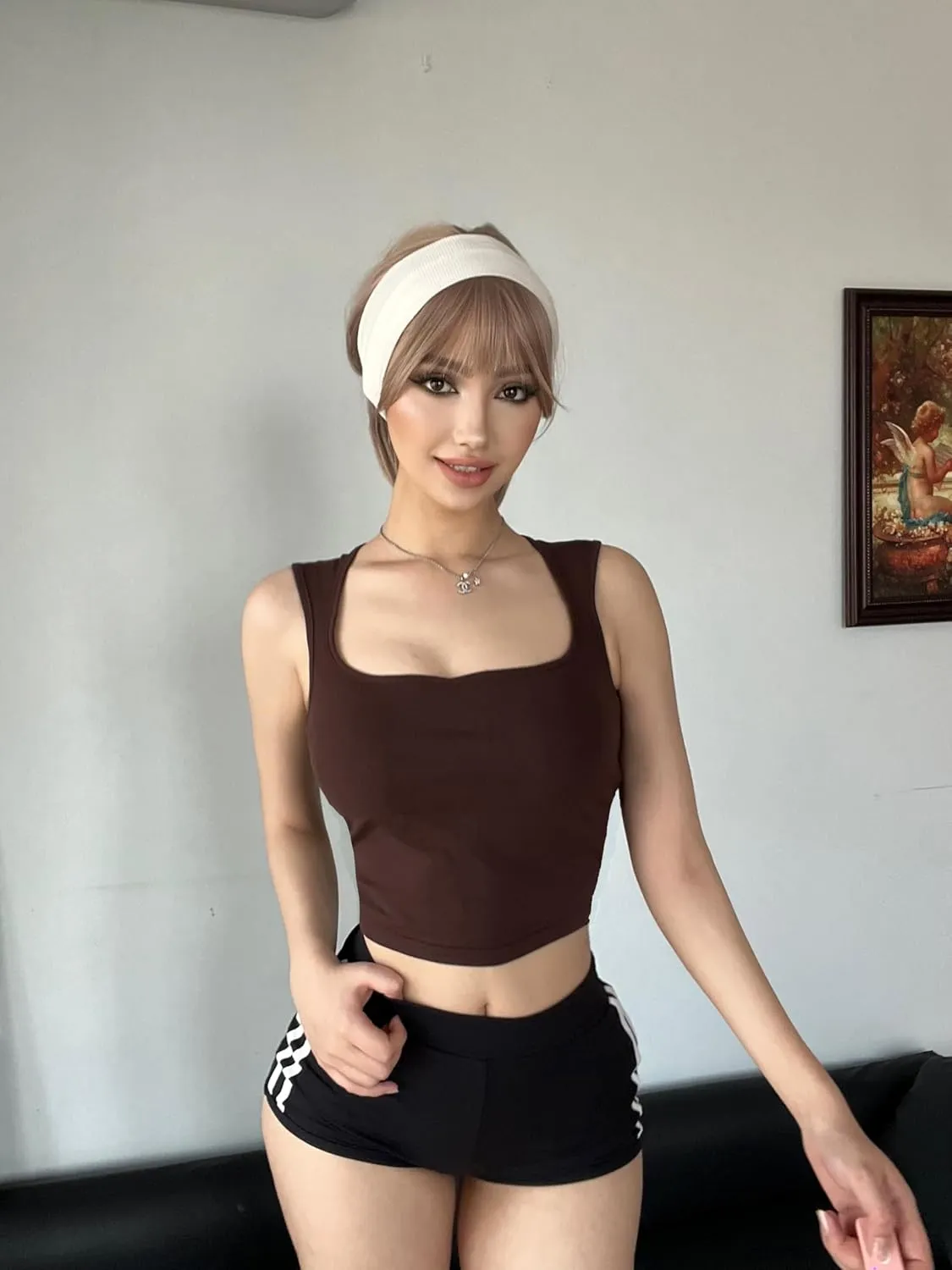 5packs Womens Y2K Slim Fit Sexy Square Neck Tank Top Going Out Vest