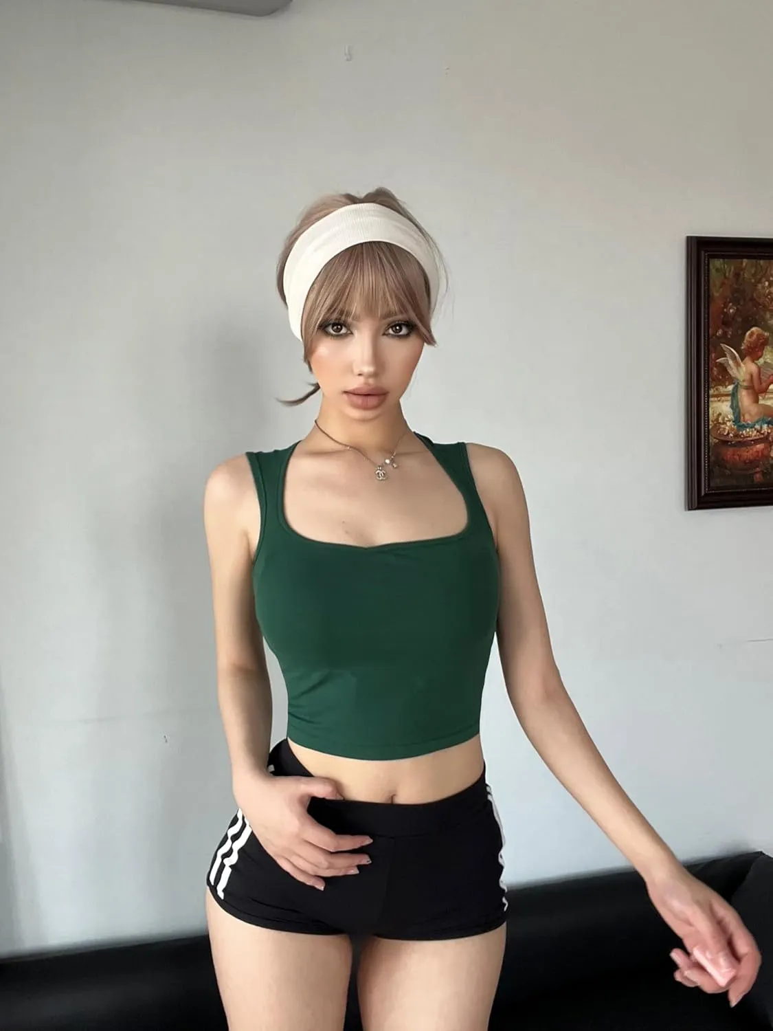 5packs Womens Y2K Slim Fit Sexy Square Neck Tank Top Going Out Vest