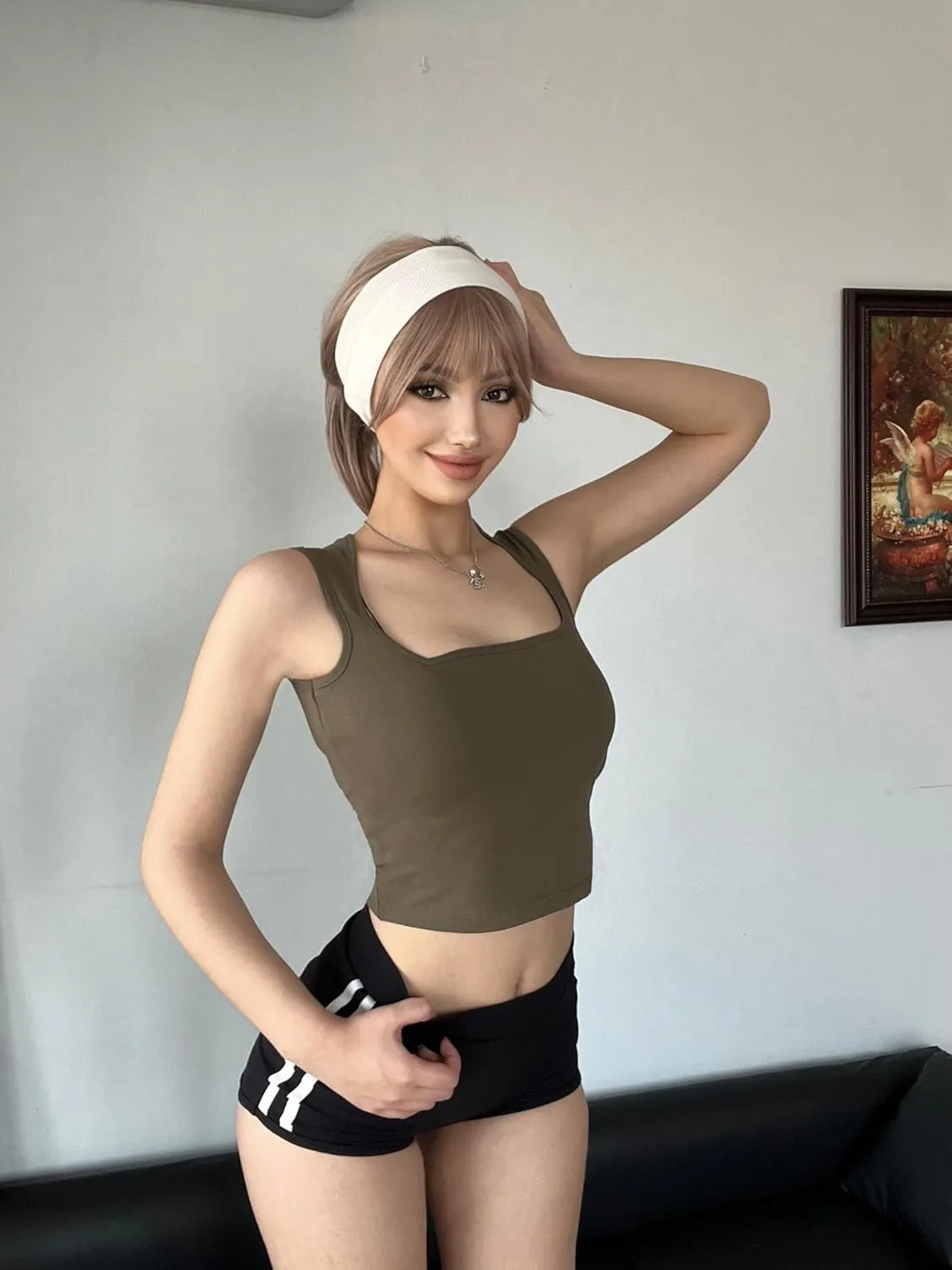 5packs Womens Y2K Slim Fit Sexy Square Neck Tank Top Going Out Vest