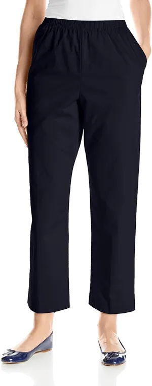 Alfred Dunner All Around Elastic Waist Cotton Short Twill Pants