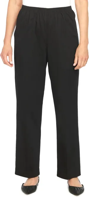 Alfred Dunner All Around Elastic Waist Cotton Short Twill Pants