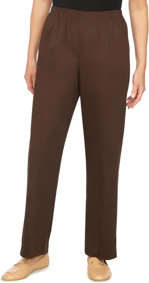 Alfred Dunner All Around Elastic Waist Cotton Short Twill Pants