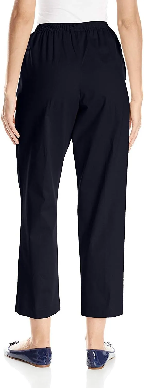 Alfred Dunner All Around Elastic Waist Cotton Short Twill Pants
