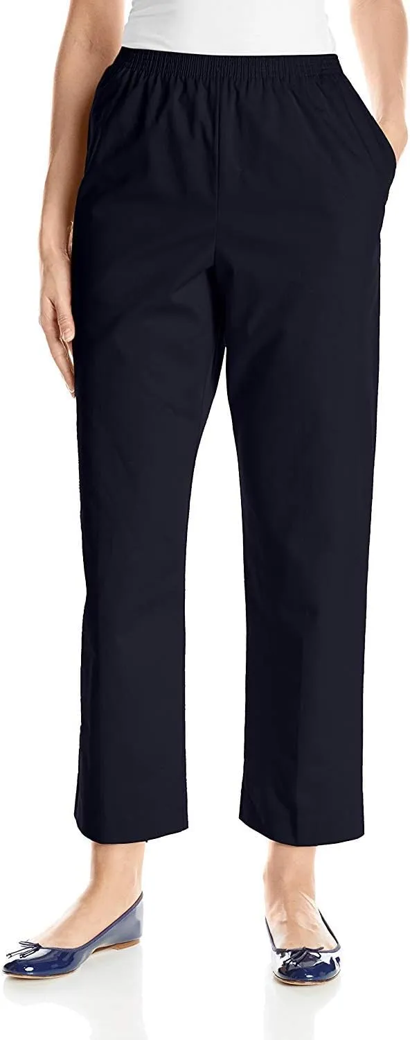 Alfred Dunner All Around Elastic Waist Cotton Short Twill Pants