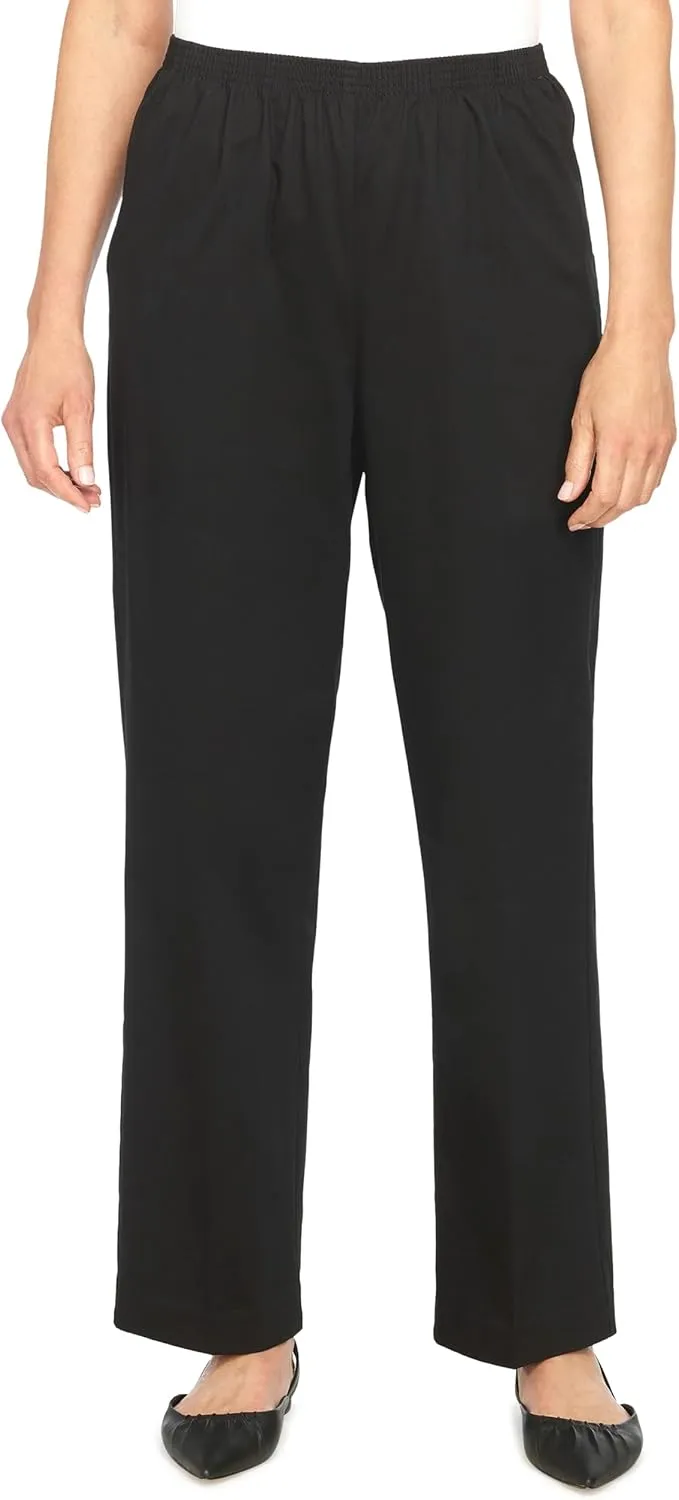 Alfred Dunner All Around Elastic Waist Cotton Short Twill Pants
