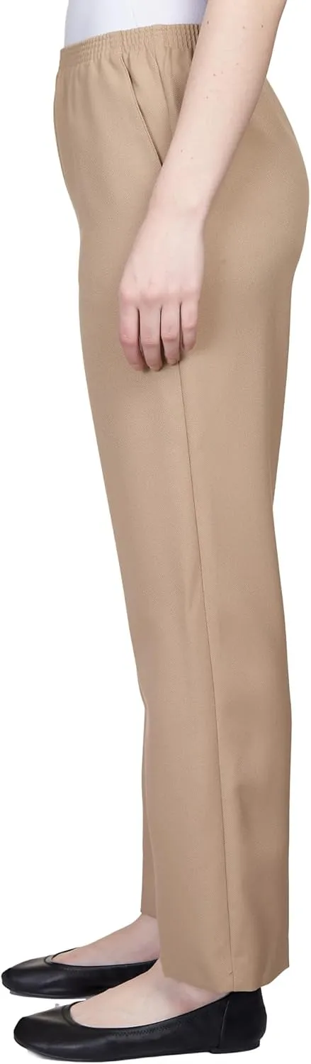 Alfred Dunner All Around Elastic Waist Polyester Short Petite Pants - Pull-On Style