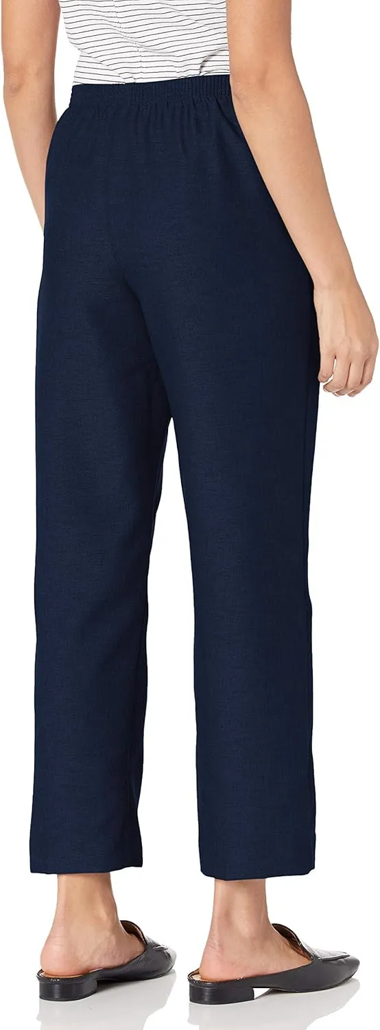 Alfred Dunner All Around Elastic Waist Polyester Short Petite Pants - Pull-On Style