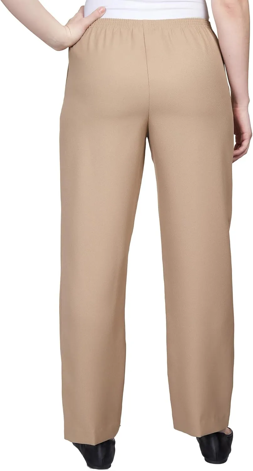 Alfred Dunner All Around Elastic Waist Polyester Short Petite Pants - Pull-On Style