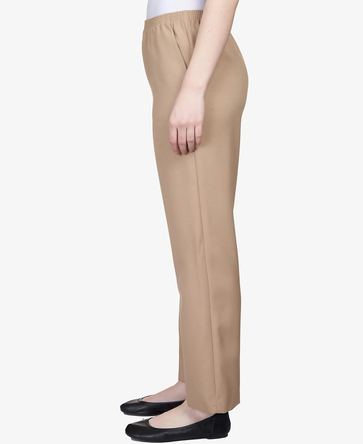 Alfred Dunner All Around Elastic Waist Polyester Short Petite Pants - Pull-On Style