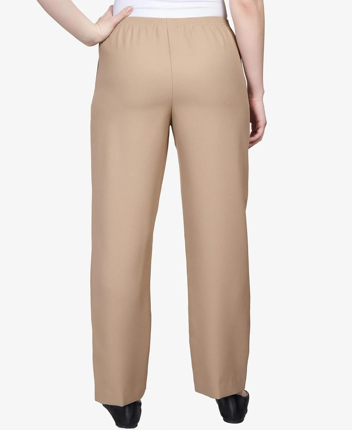 Alfred Dunner All Around Elastic Waist Polyester Short Petite Pants - Pull-On Style