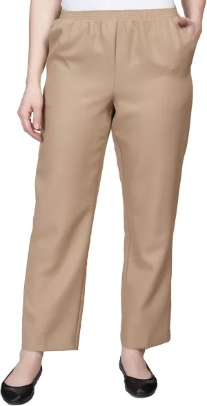 Alfred Dunner All Around Elastic Waist Polyester Short Petite Pants - Pull-On Style