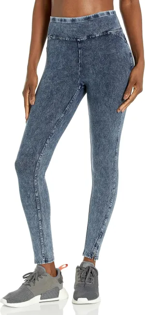 Andrew Marc Women's High Waist Faux Denim Full Length Legging, Regular and Plus Sizes