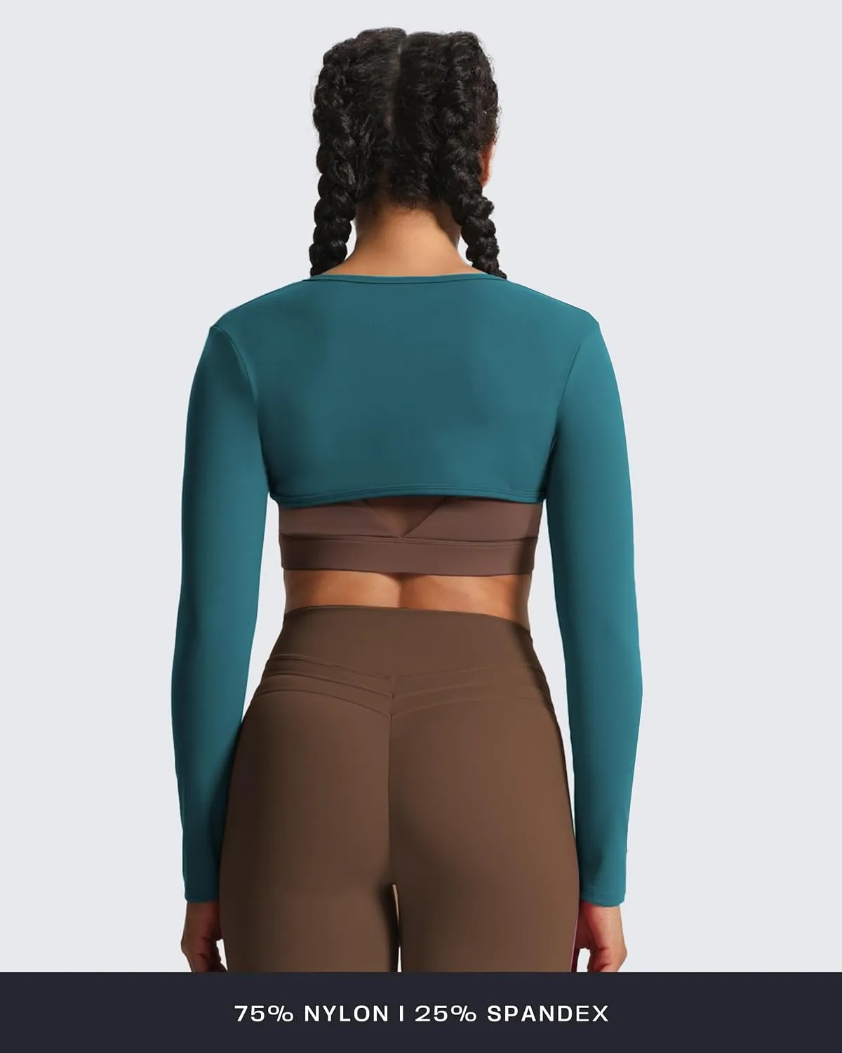 Aoxjox Women's Long Sleeve Open Front Lexi Lined Bolero Shrug Crop Top Cardigan