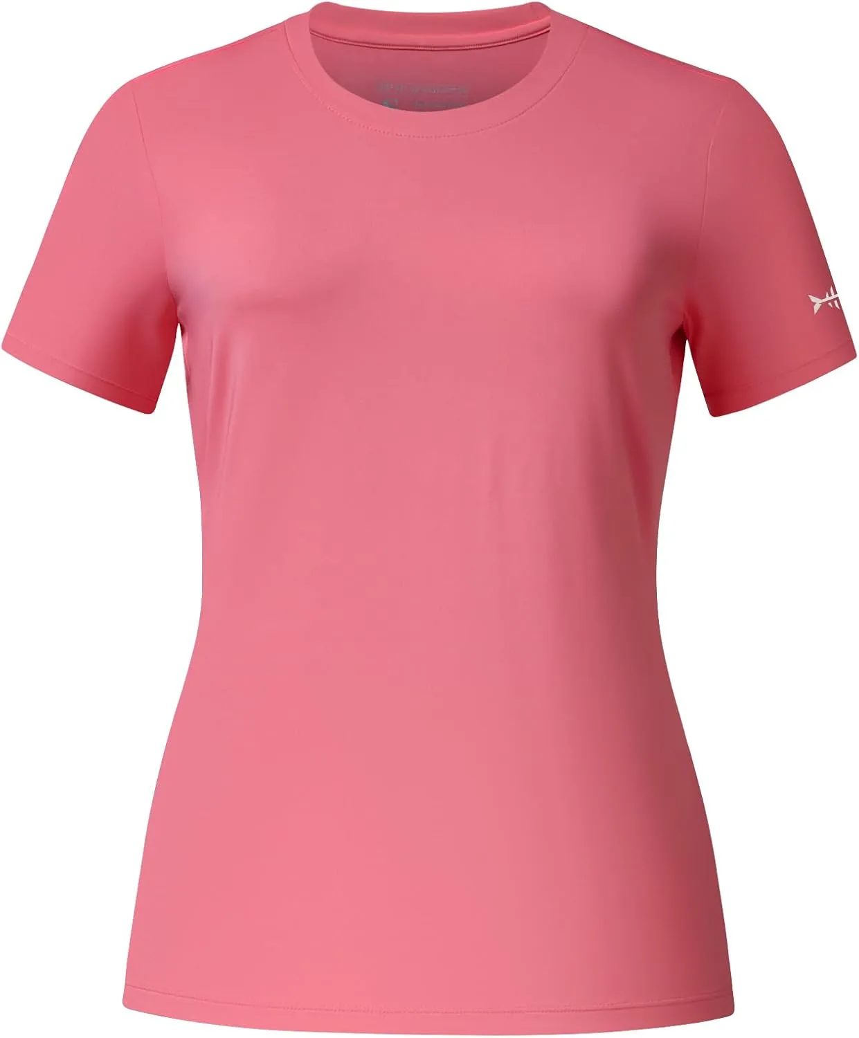 BASSDASH Womens UPF 50  Crew Neck Short Sleeve T-Shirt Cooling Performance Sun Protection Tee for Fishing Hiking Casual