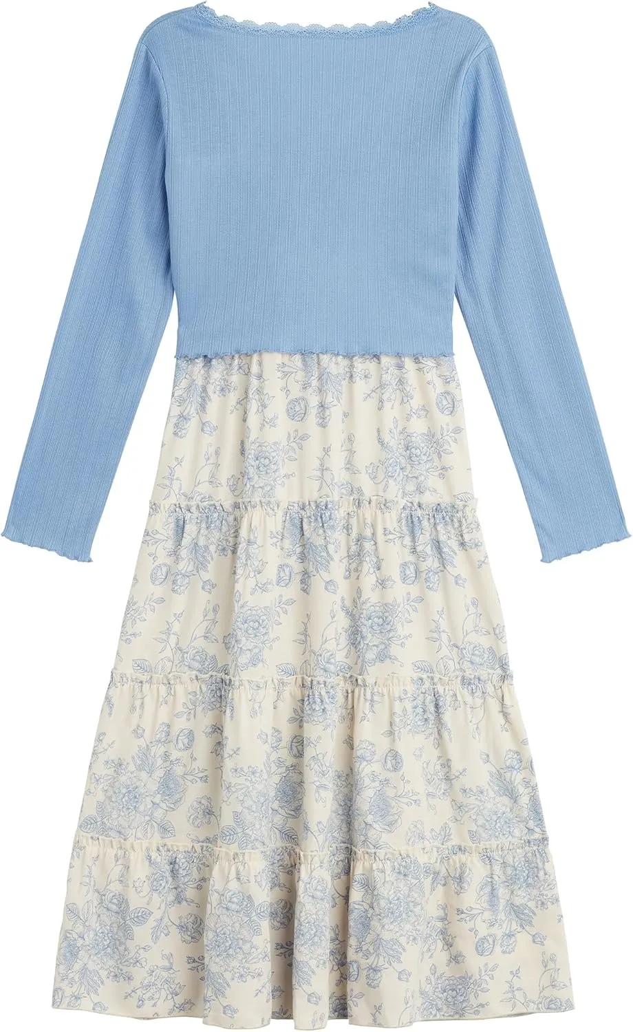 Beautees Girls' Sleeveless Smocked Tiered Maxi Dress and Cardigan