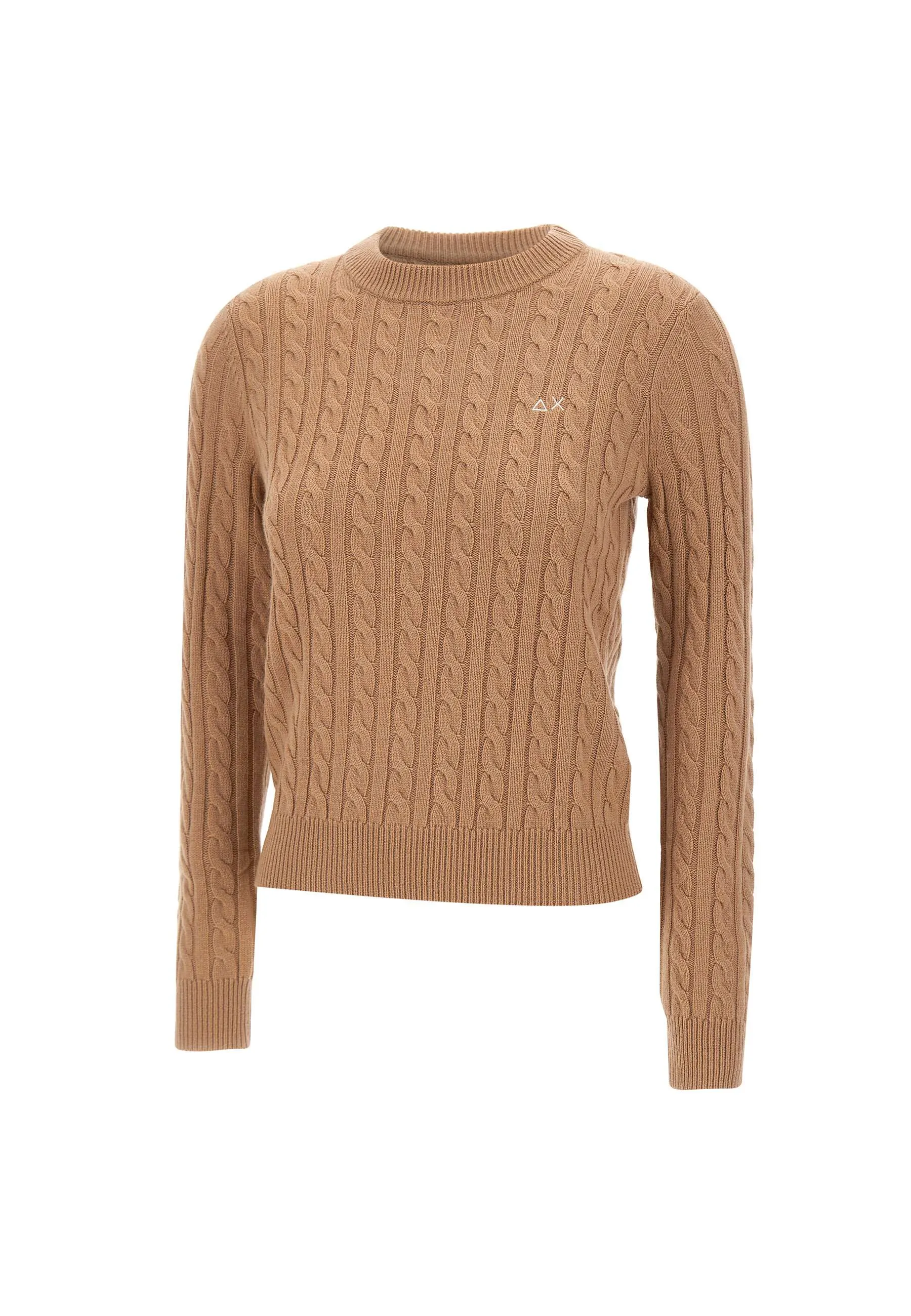 Beige Cable Knit Sweater for Women