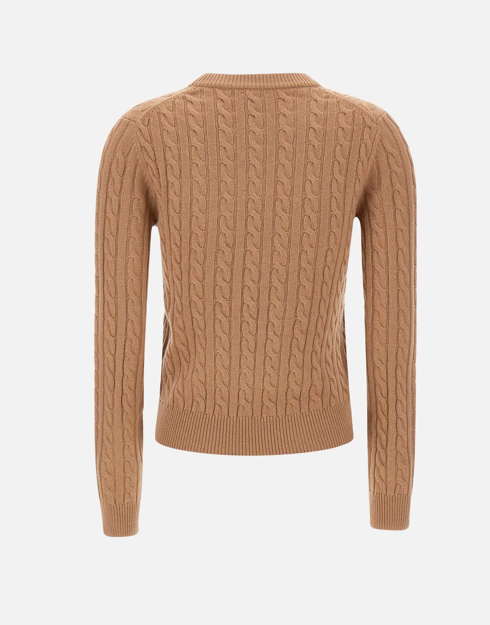 Beige Cable Knit Sweater for Women