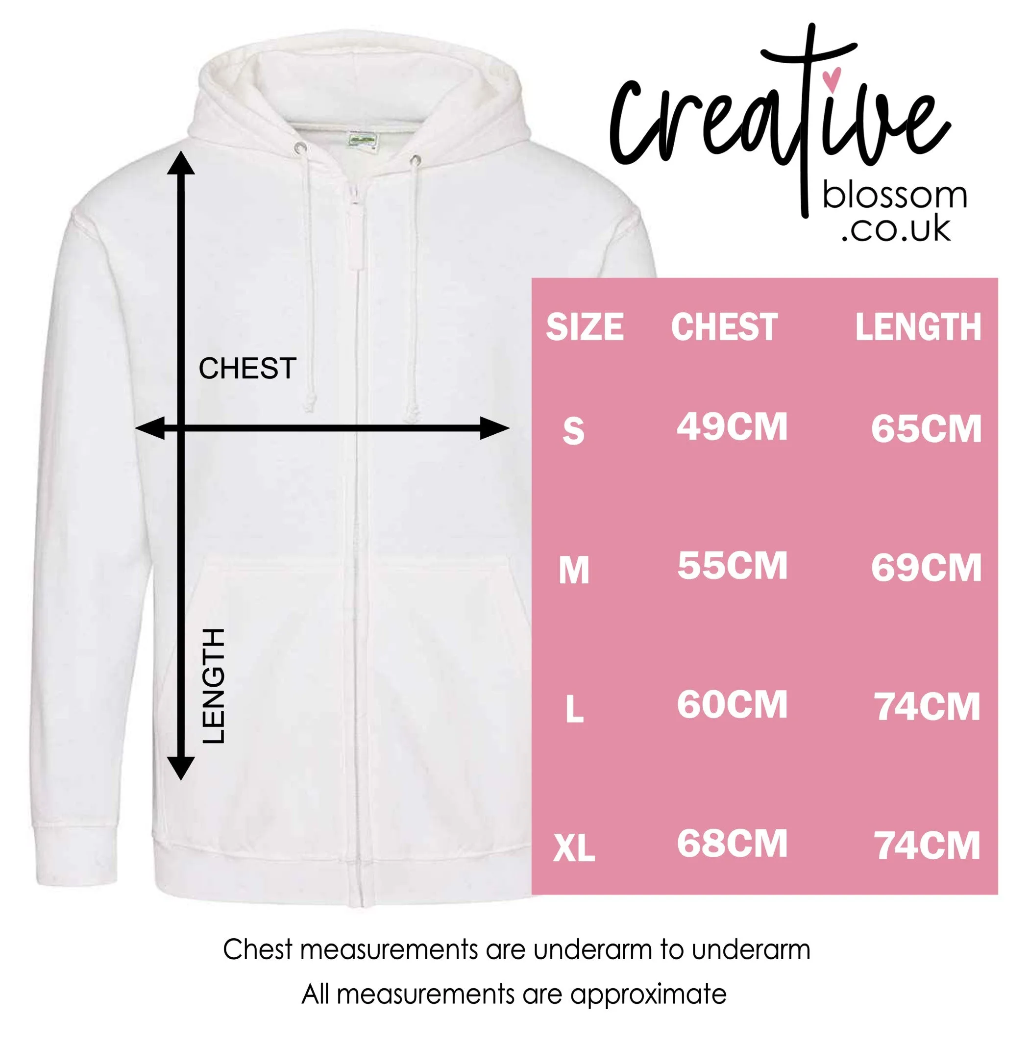 Bridal Zipped Hoodies - Black
