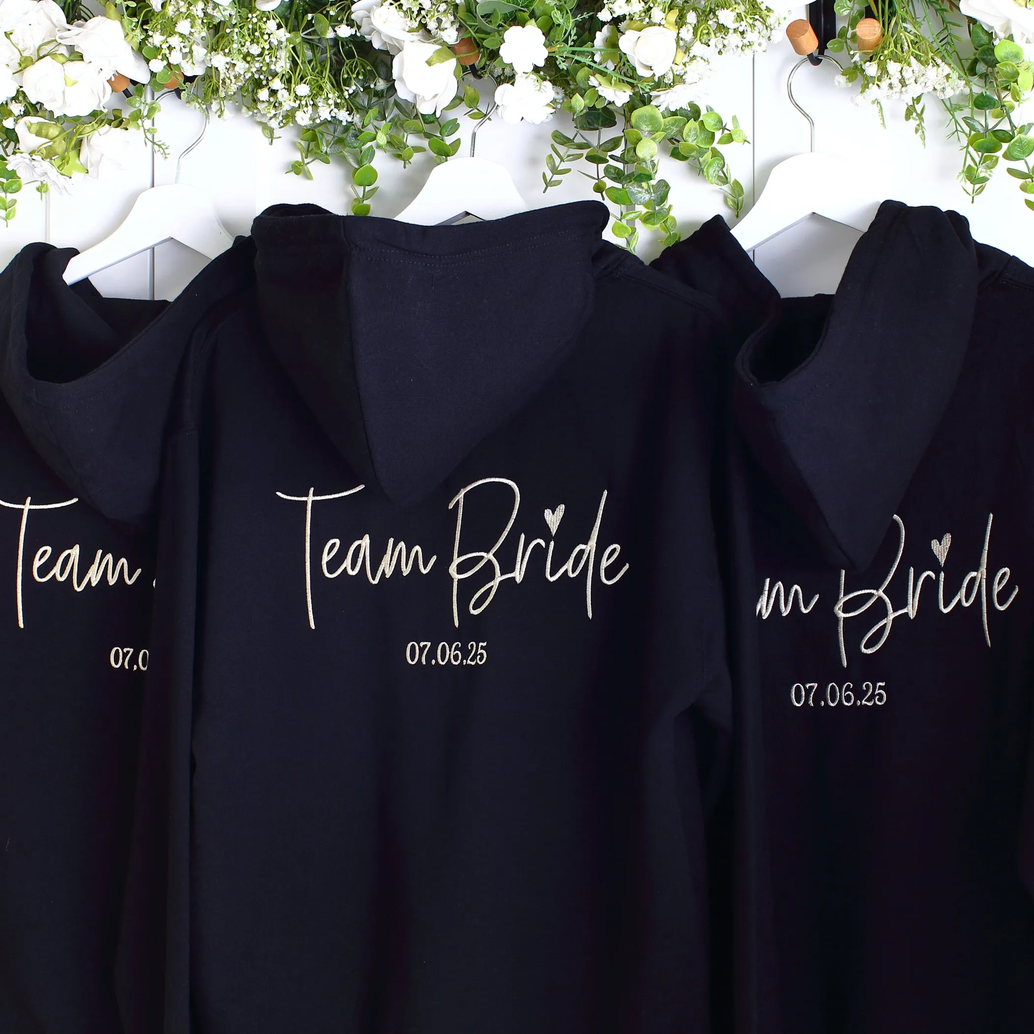 Bridal Zipped Hoodies - Black