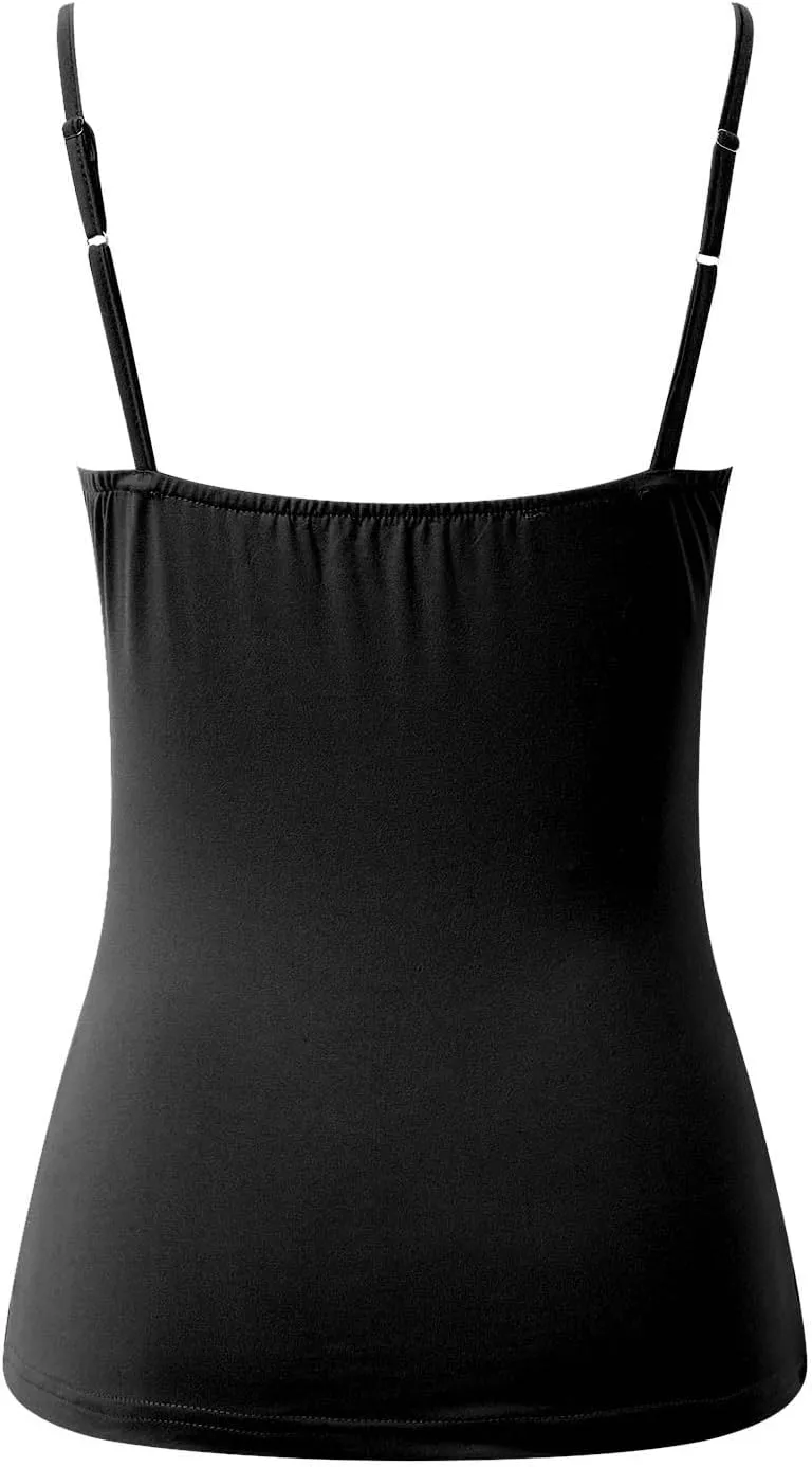 Built in Bra Camisole Tops for Women Workout Layer Padded Yoga Shirts Summer Casual Plus Size Shelf Bras Undershirts