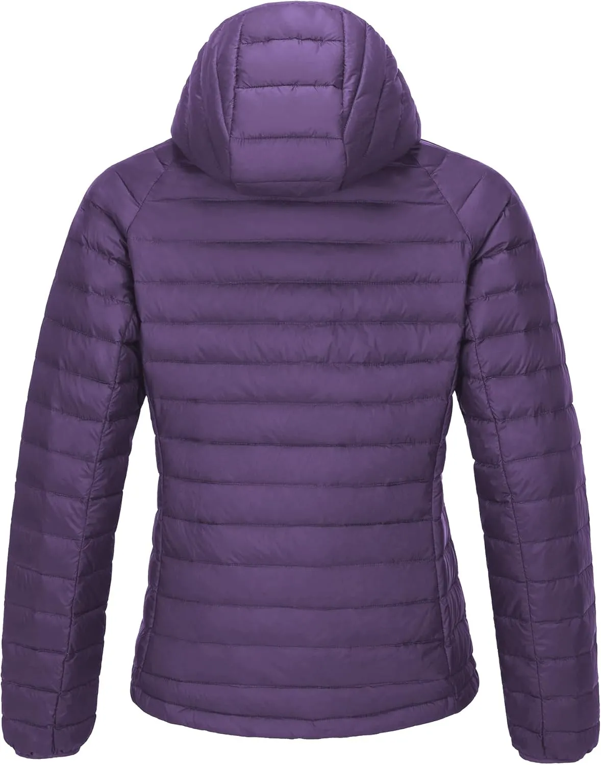 CAMELSPORTS Women's Down Jacket Hooded Winter Light Weight Short Puffer Coats Packable Warm Windproof Ladies Parka
