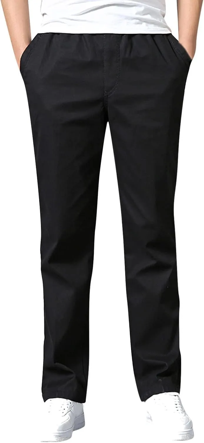 Cargo Pants for Men,Mens Pants with Pockets Cargo Joggers Fleece Sweatpants Casual Pant Chino Slim Fit Trousers