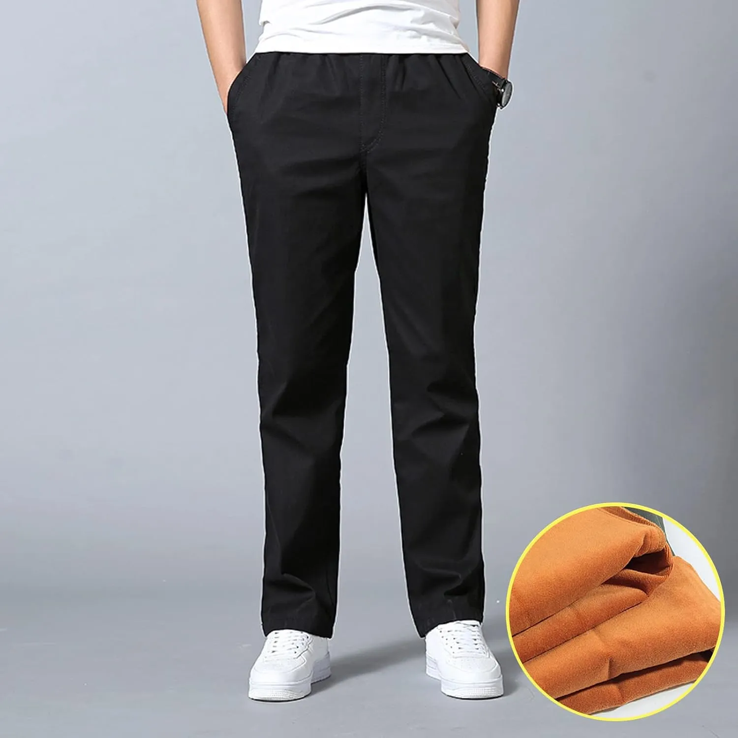 Cargo Pants for Men,Mens Pants with Pockets Cargo Joggers Fleece Sweatpants Casual Pant Chino Slim Fit Trousers