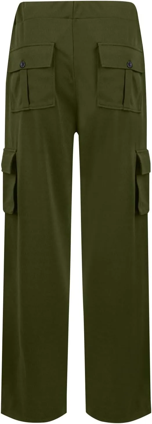 Cargo Pants Women High Waisted Wide Leg Hiking Sweatpant Multi-Pockets Work Tactical Outdoor Jogger Slack Y2k Clothes
