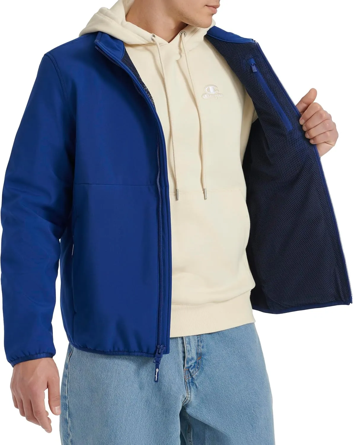 Champion Men's Lightweight Active Soft Shell Jacket with Stand Collar