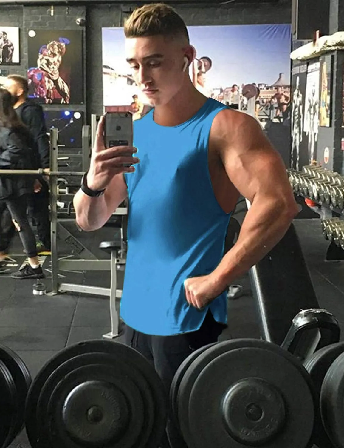 COOFANDY Men's 3 Pack Workout Tank Tops Sleeveless Gym Shirts Bodybuilding Fitness Muscle Tee Shirts