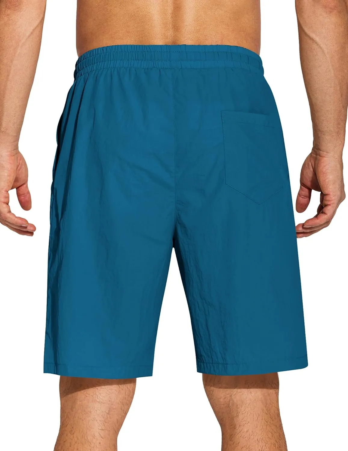 COOFANDY Men's Summer Beach Shorts Lightweight Elastic Waist Drawstring Casual Shorts with Pocket