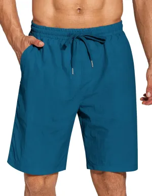 COOFANDY Men's Summer Beach Shorts Lightweight Elastic Waist Drawstring Casual Shorts with Pocket