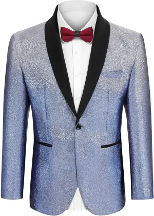 COOFANDY Men's Tuxedo Jacket Slim Fit Shawl Lapel Blazer One Button Suit Jackets for Party Prom Wedding Dinner