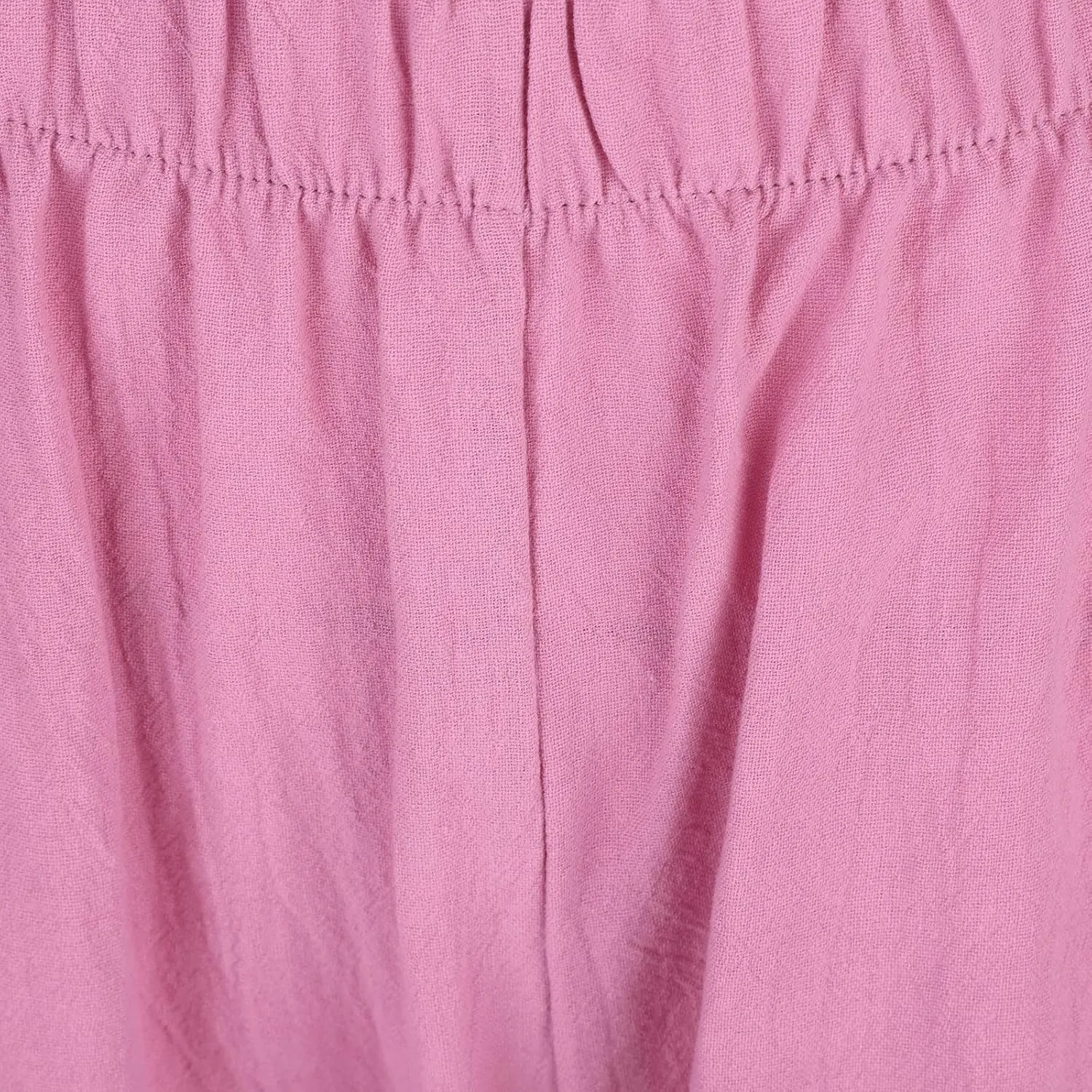 Cotton Linen Pants for Women Casual Capri Pant Plus Size Wide Leg Palazzo Summer Cropped Elastic Waist Trousers