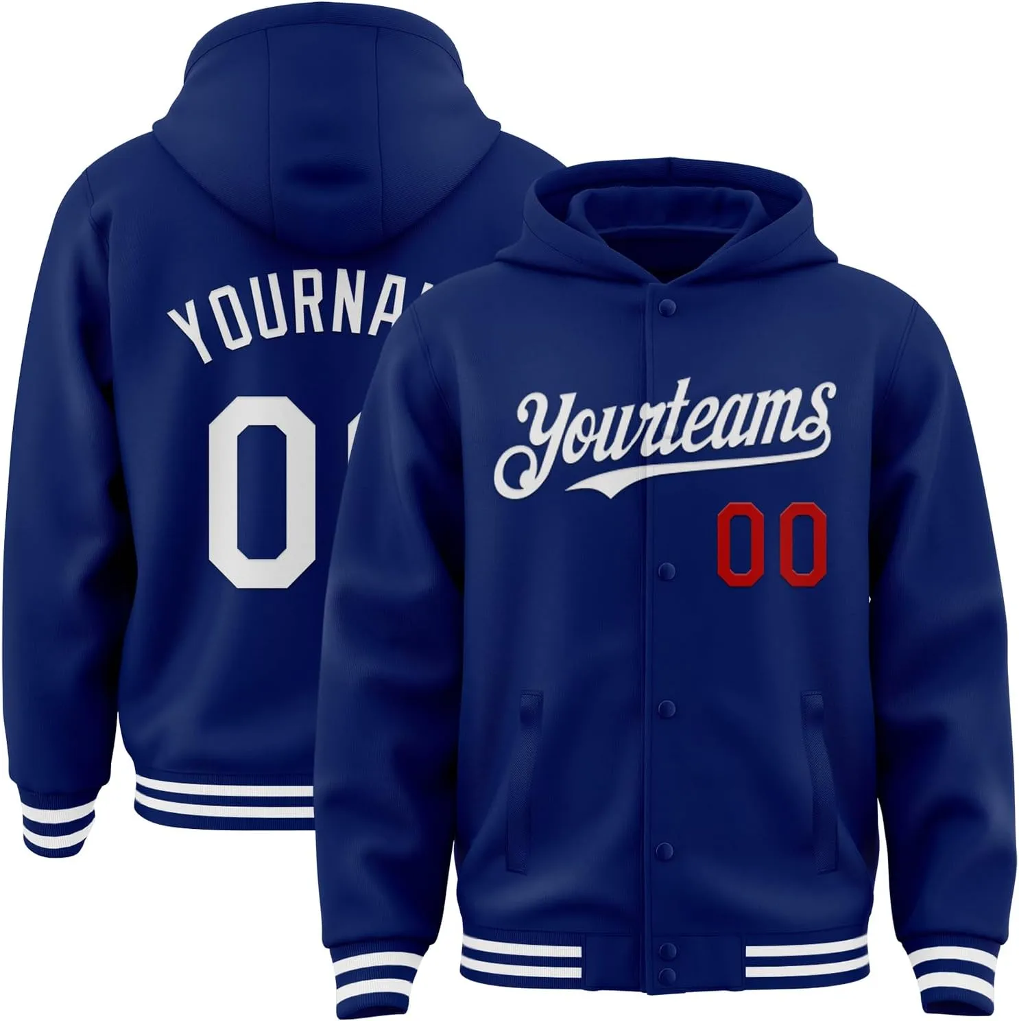 Custom Baseball Hoodie Jackets Men Women Youth Personalized Varsity Letterman Jackets Stitched Name Number Logo