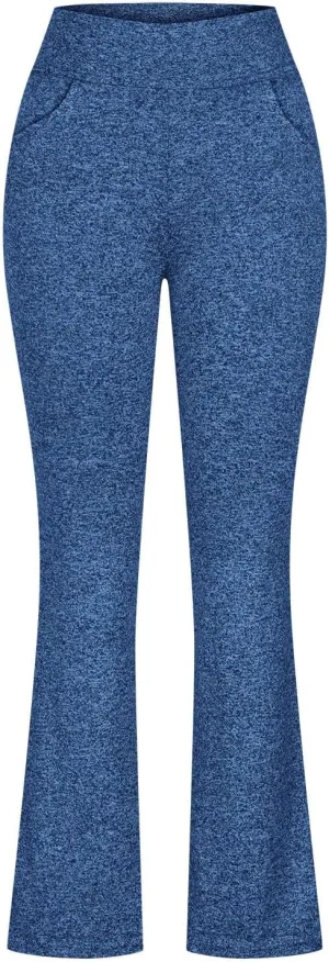 DDAPJ pyju Wide Leg Yoga Pants for Women Y2k High Waist Flare Pants Soft Comfy Athletic Workout Pants Trousers with Pockets