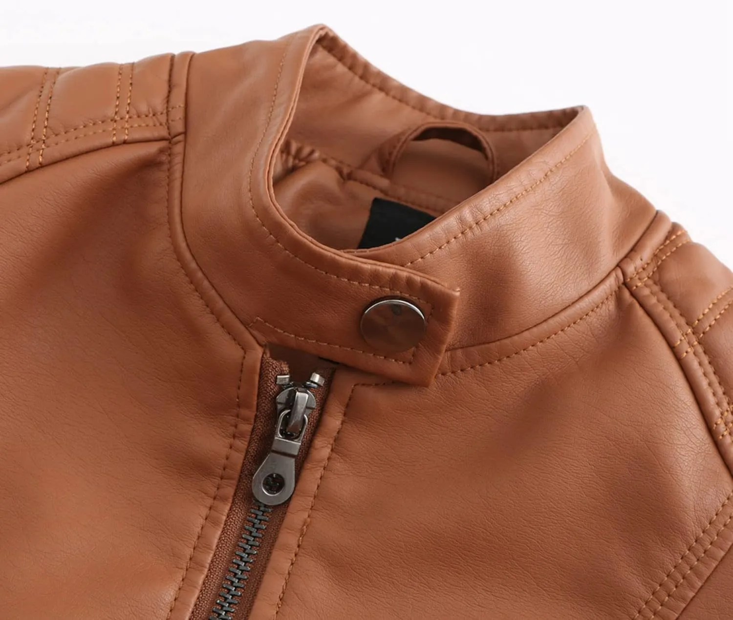 DEAR MODEL Faux Leather Jacket Women Bomber Jacket Women's Belted Motorcycle Jacket