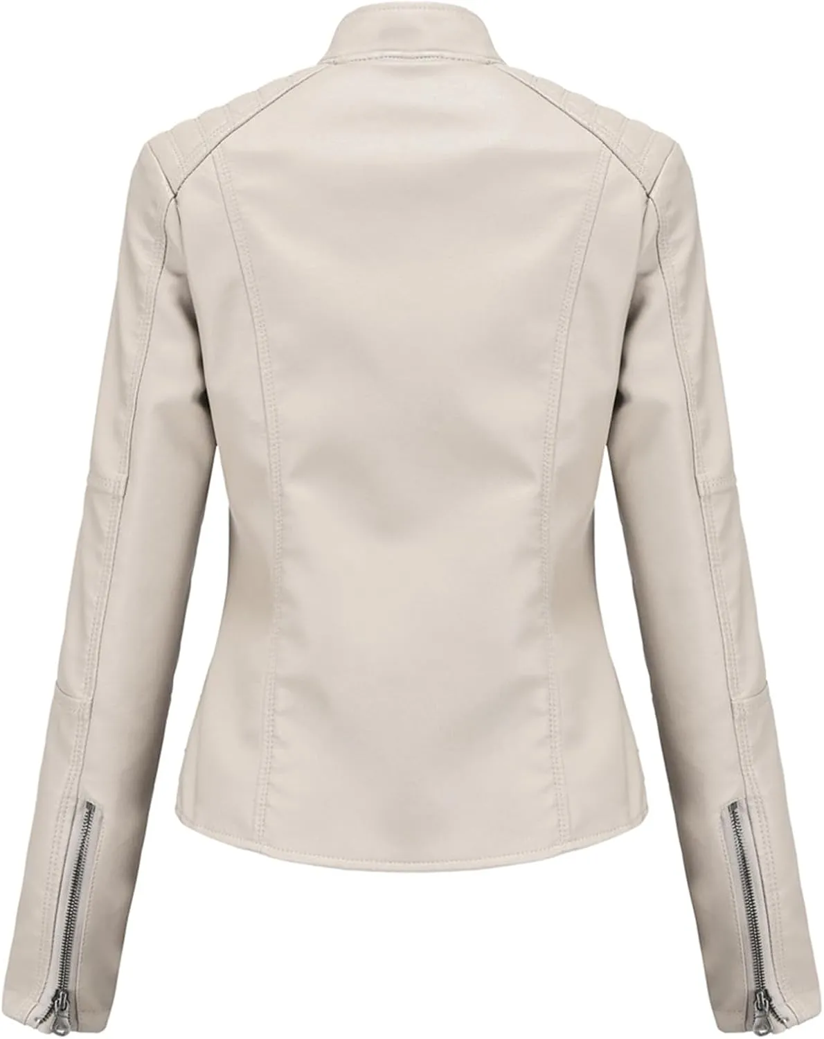 DEAR MODEL Faux Leather Jacket Women Bomber Jacket Women's Belted Motorcycle Jacket