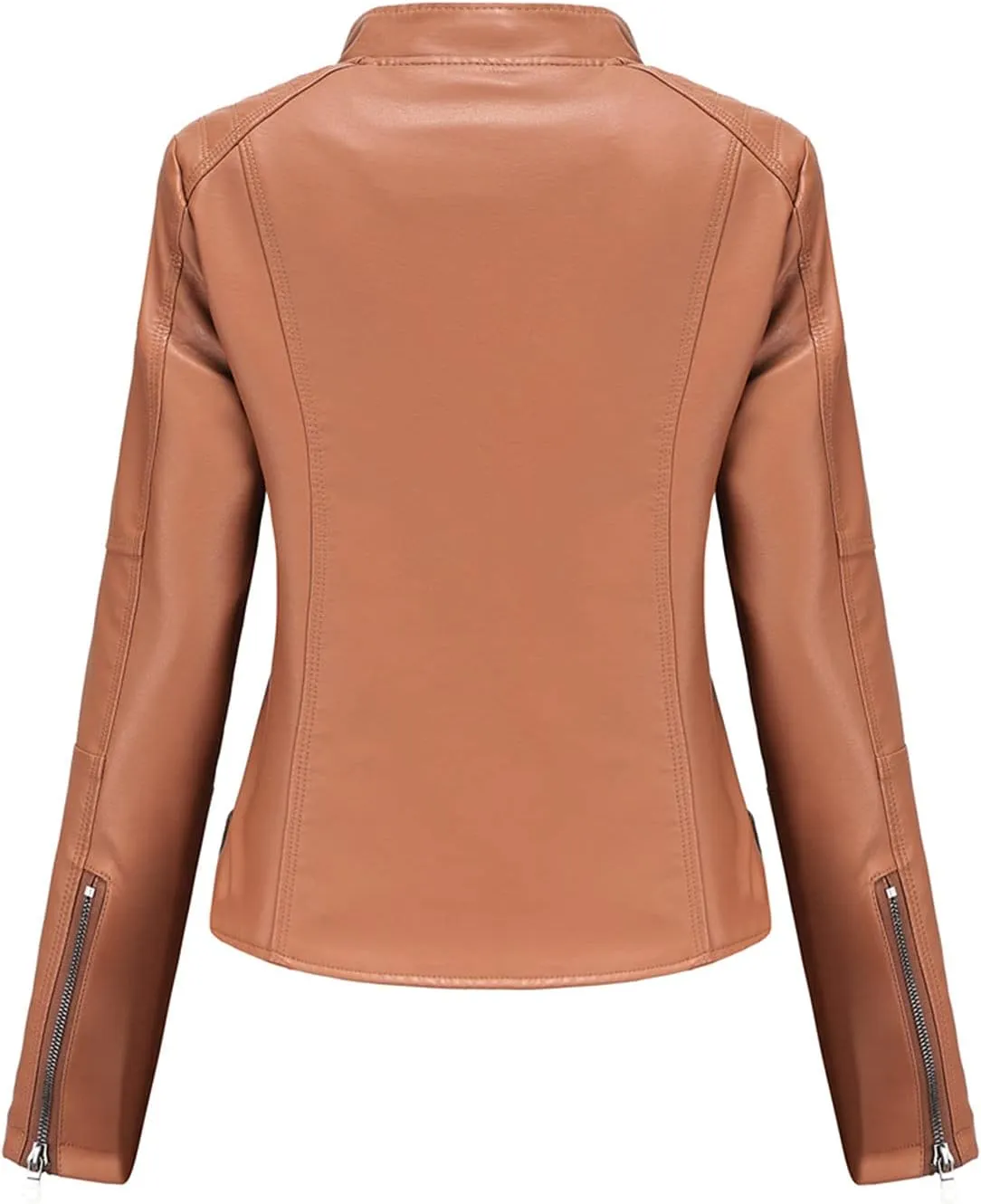 DEAR MODEL Faux Leather Jacket Women Bomber Jacket Women's Belted Motorcycle Jacket