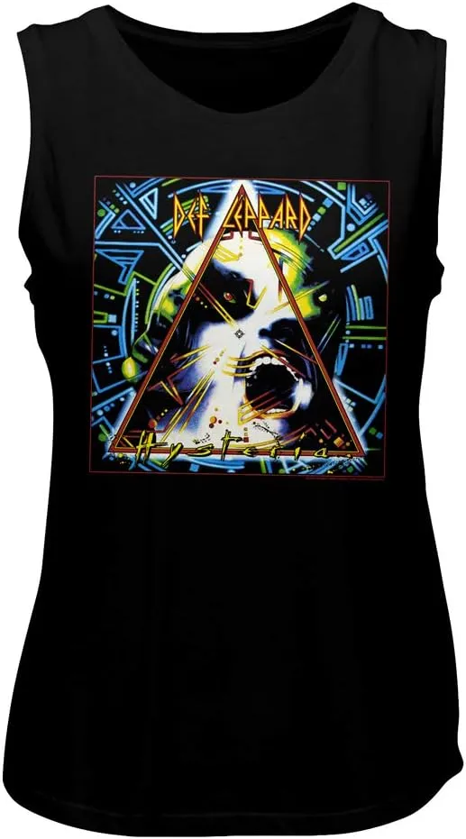 Def Leppard 1977 English Rock Heavy Metal Band Hysteria Ladies Muscle Tank Top