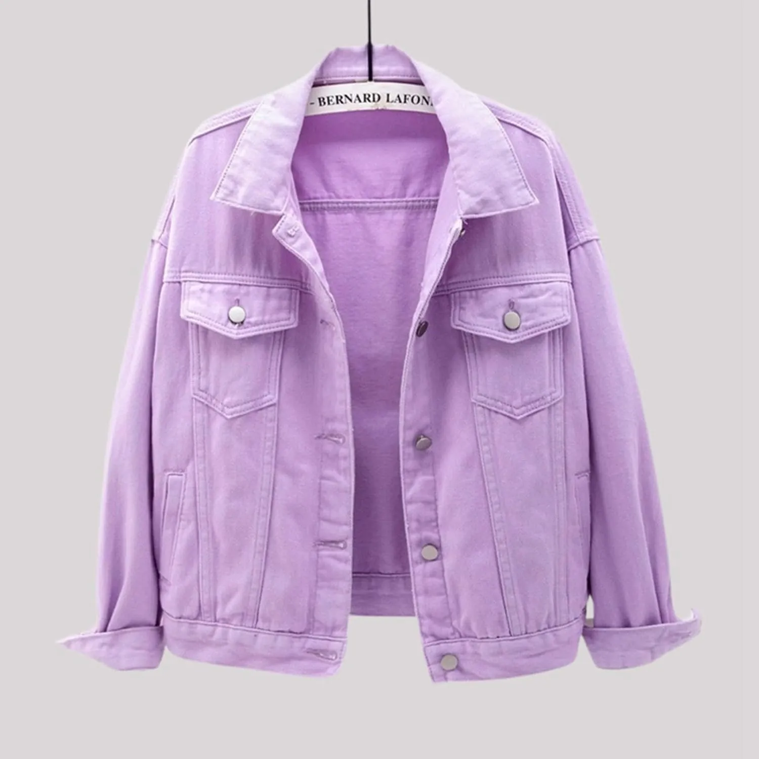 Denim Shacket for Women 2024 Fashion Casual Button Down Denim Coat with Pockets Loose Fit Fall Denim Jacket