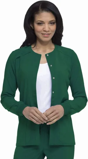 Dickies Scrub Jackets for Woman Snap Front Warm-up Jacket with 2 Pockets - DK305