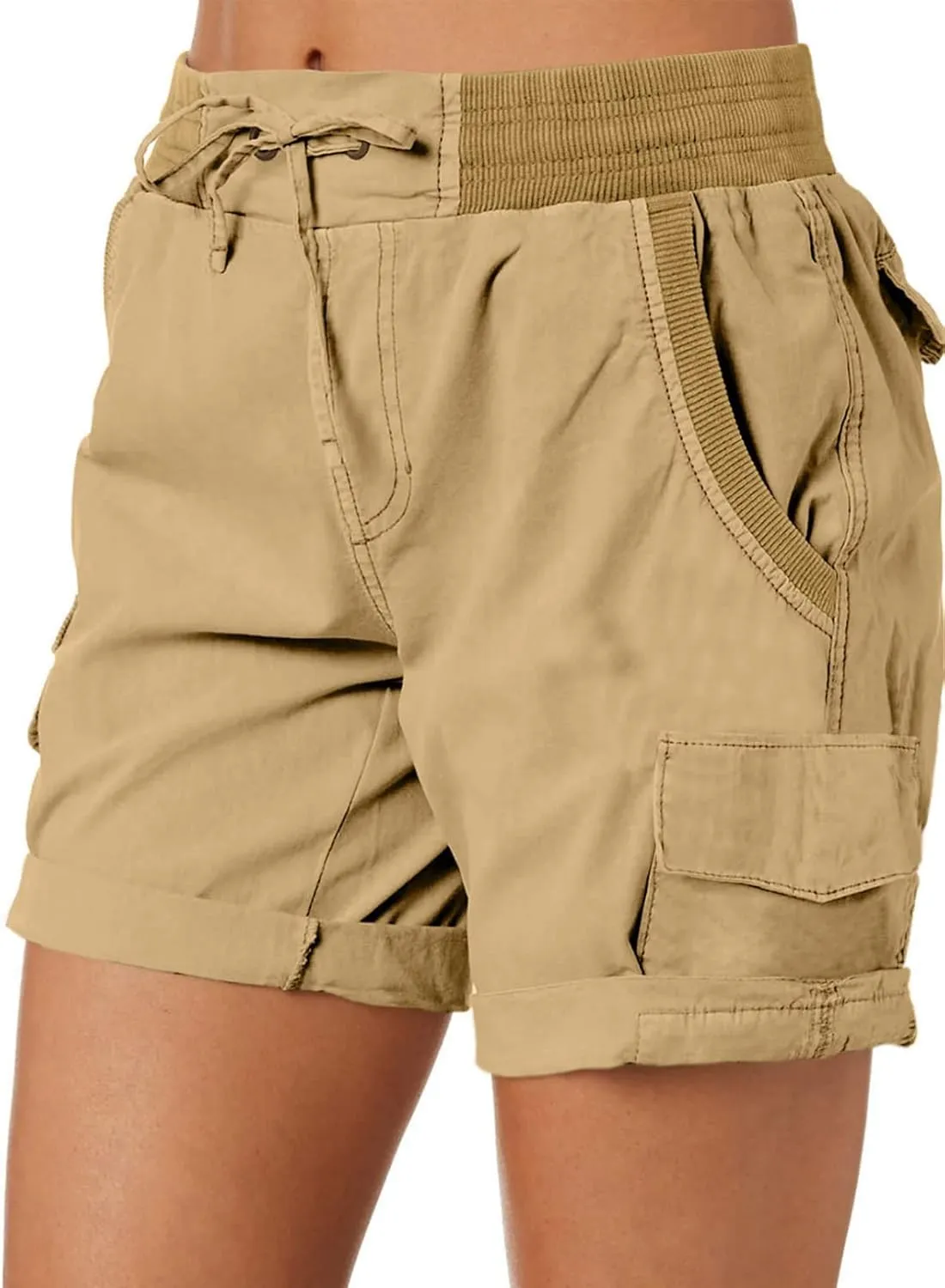 Dokotoo Womens Relaxed Fit High Waist Casual 4 Pocketed 2025 Hiking Outdoor Summer Shorts S-XL