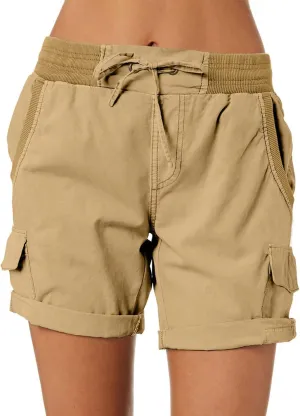 Dokotoo Womens Relaxed Fit High Waist Casual 4 Pocketed 2025 Hiking Outdoor Summer Shorts S-XL