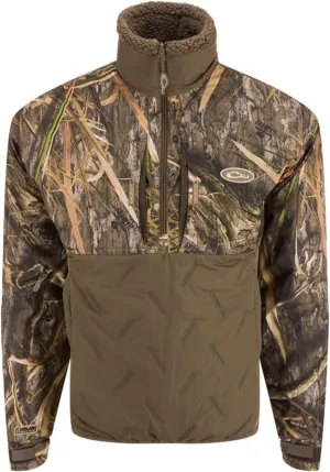Drake Waterfowl Men's LST Guardian Flex Double Down 1/4 Zip Eqwader Insulated Waterproof Breathable Hunting Jacket