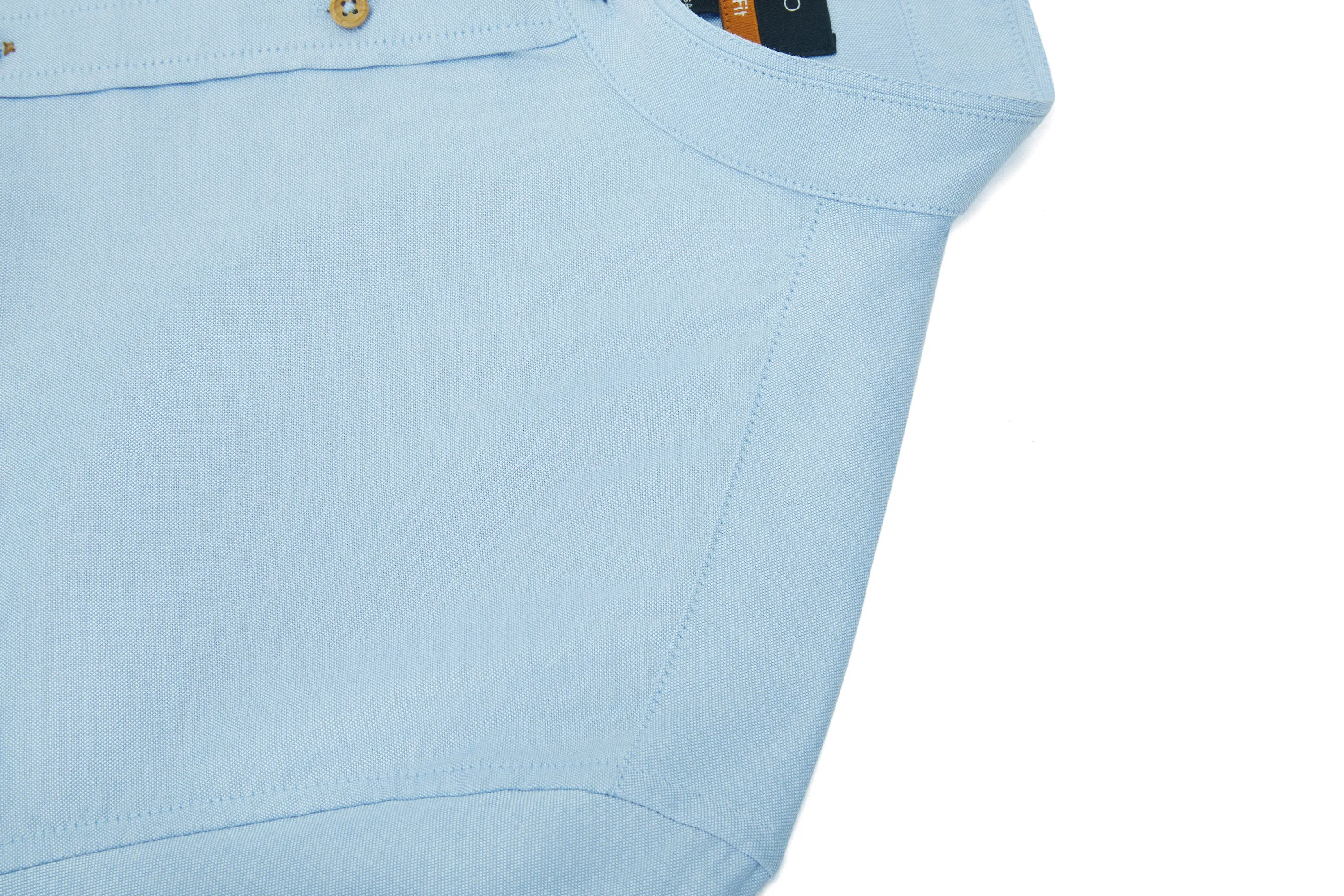 Easy Care Stand Collar Oxford Casual Shirt