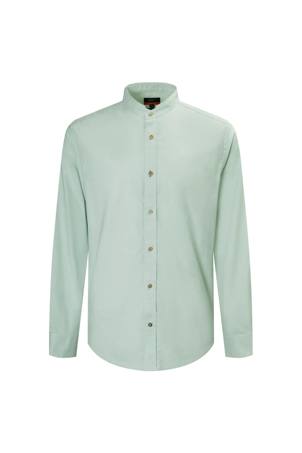 Easy Care Stand Collar Oxford Casual Shirt