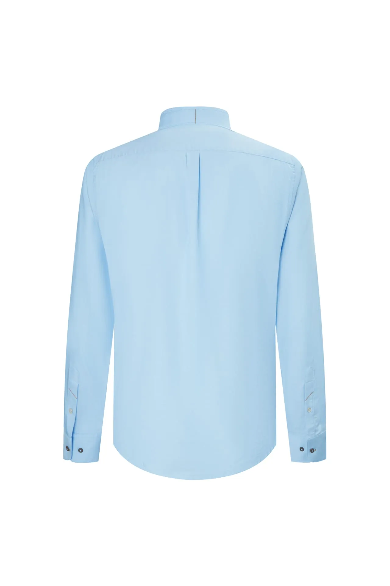 Easy Care Stand Collar Oxford Casual Shirt